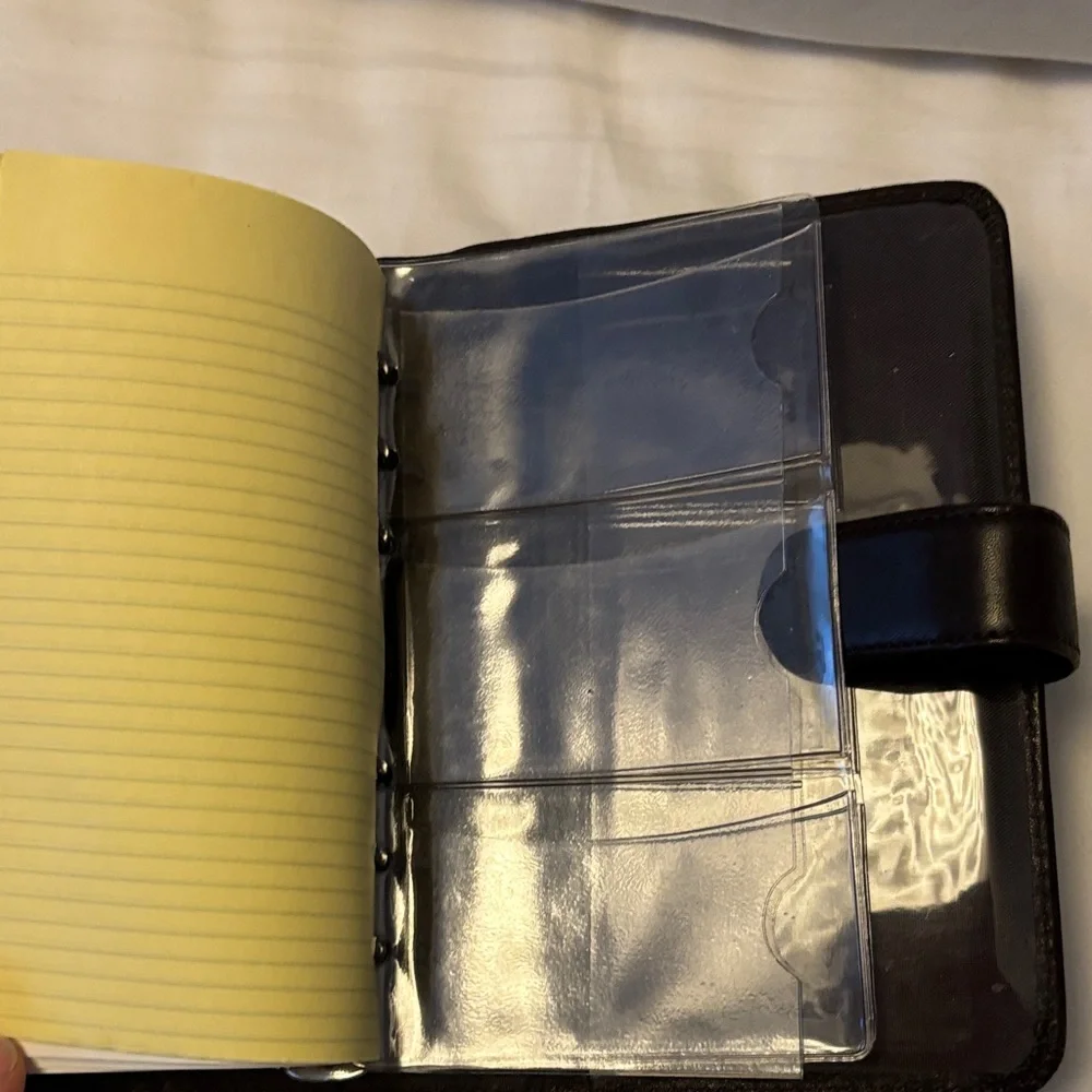 Elegant Black Leather Planner